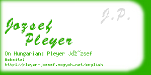 jozsef pleyer business card